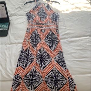 Maxi tribal print dress